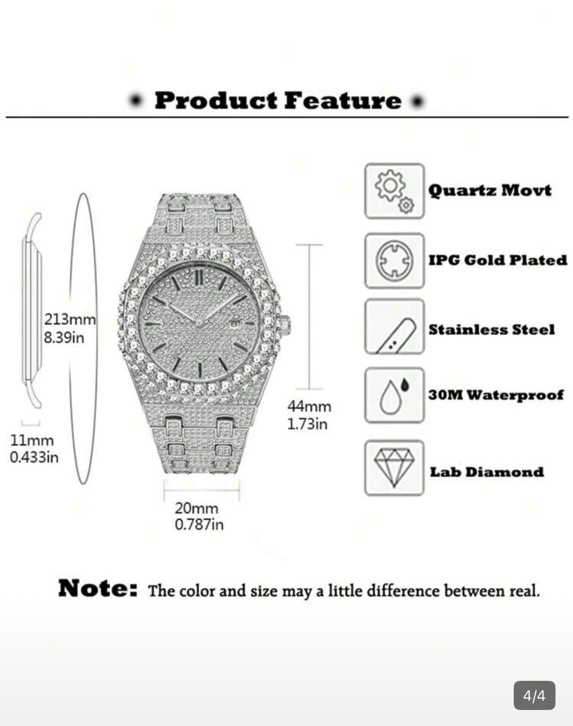 Iced out watch